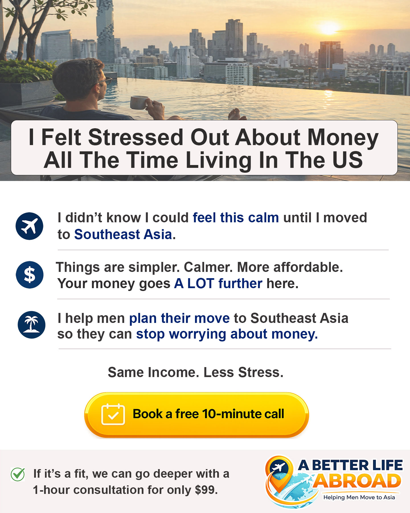 Money stress relocation ad